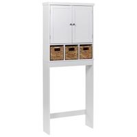 armario de bano de pie de mdf con estantes estilo tradicional blanco pacllon