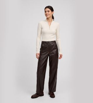 PennyBlack para mujer. 2621786013200 Pantalones de punto revestidos Boccale Marrón Oscuro (42), Casual, Viscosa
