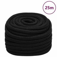 cuerda de trabajo poliester negro 20 mm 25 m vidaxl