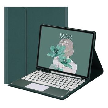 Royal Bailey Ty129c Funda Con Bluetooth Teclado Para Ipad Air 13(2024)/ipad Pro 12.9(2022/2021/2020/2018) Verde