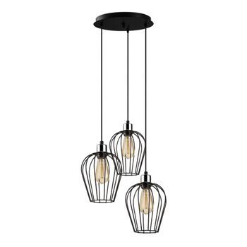 Lámpara De Techo Tel-6706 Negro Metal Diámetro 41x115 Cm