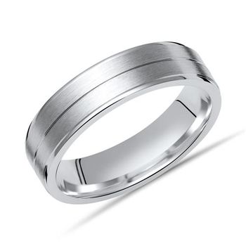 Anillo de plata 925 mate brillante estrías 5,5 mm