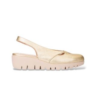 Wonders para mujer. C-33351 Sandalias de Piel Comfort dorado (41), 3 a 5cm, Ninguno, Casual