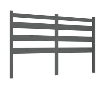 Vidaxl cabecero de cama madera maciza de pino gris 126x4x100 cm
