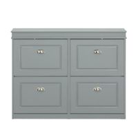 zapatero con 4 puertas mdf gris claro