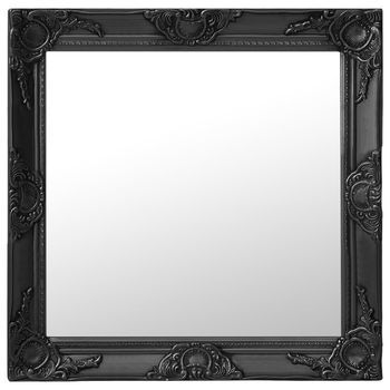 Espejo De Pared Estilo Barroco Negro 60x60 Cm Vidaxl