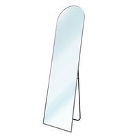 espejo de pie metalico metal square 160x50  espejo cuerpo entero con soporte suelo  soporte para pared