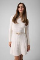 vestido flare de punto trenzado