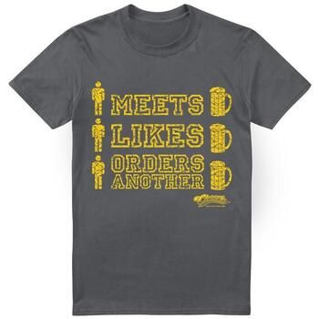 Cheers Camiseta Man Meets Beer para hombre