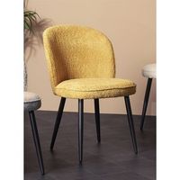silla isuan alpaca mostaza con patas negras 52x61x80 cms