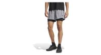 pantalon corto adidas performance own the run gris 2 en 1  hombre