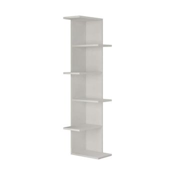Estantería de esquina 6 estantes blanco alt141 cm