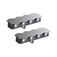 conjunto de 2 lamparas led de exterior fabricadas en metal en color negro weldon