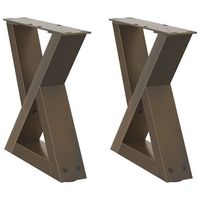 mesa de centro  60 x 30 x 1 mm  acero - marron
