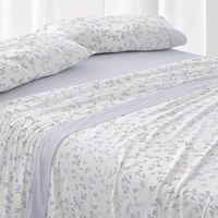 juego de sabanas 50 algodon diseno floral lavanda 135 x 190200 cm - lavanda - burrito blanco