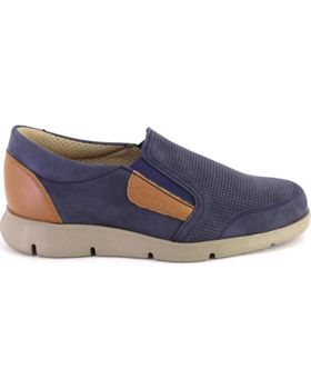 de CLAYAN 3601 MOCASINES DE HOMBRE NOBUK AZUL MARINO