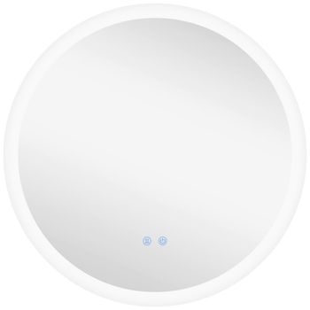 Espejo de baño 70x70x3 cm plata