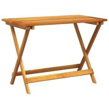Mesa De Jardín | Mesa De Exterior Plegable Madera Maciza De Acacia 90x52,5x65 Cm