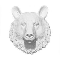 decoracion de pared - cabeza oso blanco - uka blanco