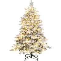 arbol de navidad nevado con luces 135cm costway arbol de navidad 120 luces led calidas 737 puntas
