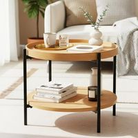 mesa de centro corbitan madera natural o 50 cm clp