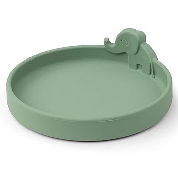 Plato de silicona Peekaboo Elphe verde