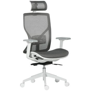 Silla de oficina 67x65x128 cm gris