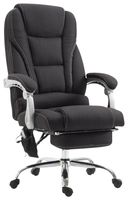 silla de oficina giratoria regulable en tela negro
