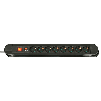 MAINS 8 WAY GANG SOCKET, WITH SWITC