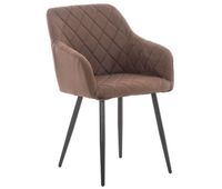 silla de comedor shila tela marron 44x47x84 cm
