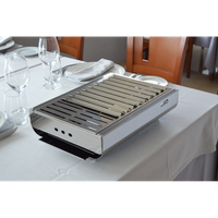 barbacoa de carbon portatil en acero inoxidable trendy