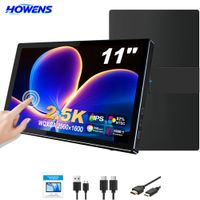 monitor tactil portatil 11 pulgadas monitor portatil tactil howens de 11 pulgadas 2560x1600p pantalla extendida panel lcd ips soporte penhole vesa usbc mini hdmi pantalla movil