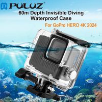 puluz 60m196ft funda protectora subacuatica para buceo gopro hero 4k 2024 cubierta de carcasa y hebilla montaje basico y tornillo