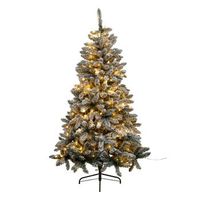 arbol de navidad artificial flocado luminoso snow lord h150cm