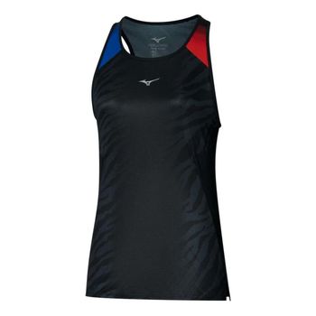 Mizuno DryAeroFlow Graphic Camiseta De Running Mujeres-Negro