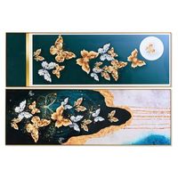 cuadro dkd home decor mariposas 180 x 3 x 60 cm 2 unidades