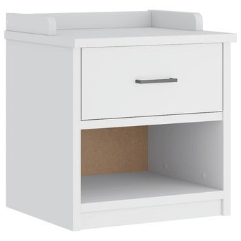 Banco De Recibidor Sandnes Madera Maciza Pino Blanco 45x40x50cm