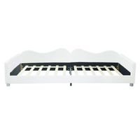 sofa cama de 90x200cm en tejido de rizo frances con somier blanco