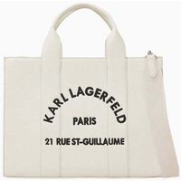 karl lagerfeld bolsa bolso tote essentials blanco para mujer