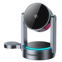essager t50 qi22 cargador inalambrico magnetico 3-en-1 25w cargador rapido inalambrico soporte para smartphones para ip
