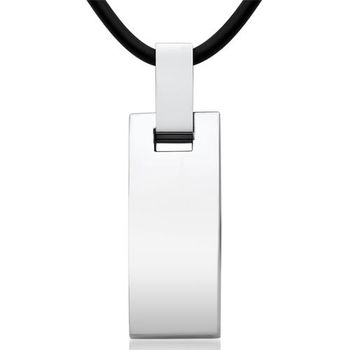 Colgante moderno de acero inoxidable con cadena de caucho