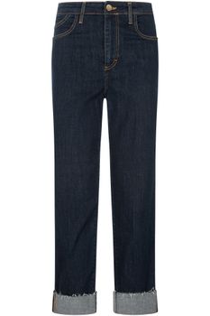 jeans denim recto con dobladillo indaco 32