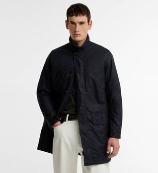 Barbour para hombre. MWX1861 Chaqueta encerada Wax Mac marino (M), Casual, Algodón