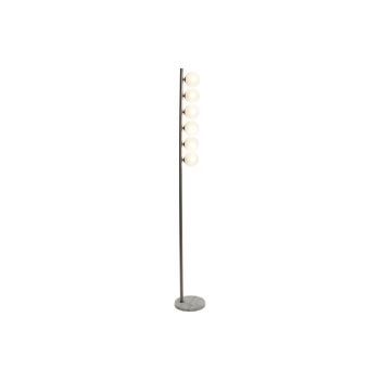 Lampara Pie Metal Cristal 22x22x162 Cromado