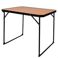 mesa plegable camping aktive con asa de transporte 80x60x67 cm madera efecto bambu