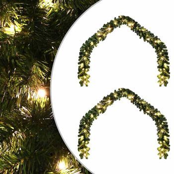 Guirnalda De Navidad 2 Uds. 600 Led Verde 20 M Pvc Vidaxl