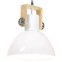 lampara colgante industrial 25 w blanca redonda 30 cm e27 vidaxl