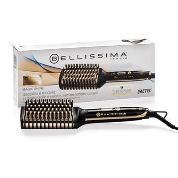 Bellissima Magic Shine, Cepillo Alisador Eléctrico, 3 Lados Exteriores Calentables, Apagado Automático, Tecnología Ion, Cerámica, 160 °c - 210 °c