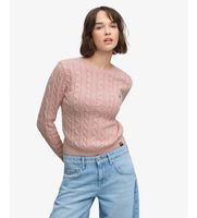 superdry para mujer w6110801a jersey essentials cable rosa l casual algodon