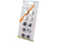 pilas boton- isy iba-3032 pack 10 pilas de boton litio alcalino plata